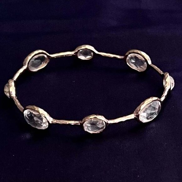 $1195 IPPOLITA 18k ROSE Gold Sterling Silver Rock Candy Quartz Bangle Bracelet - Picture 6 of 6